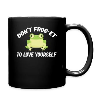 Don’t Frog-et To Love Yourself Chasse aux grenouilles - Mug uni - noir - Droite