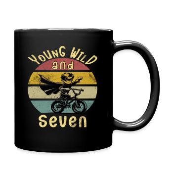 7. Geburtstag Bmx Fahrrad 7 Jahre Geschenk - Tasse einfarbig - Schwarz - Rechts