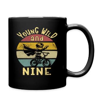 9. Geburtstag Bmx Fahrrad 9 Jahre Geschenk - Tasse einfarbig - Schwarz - Rechts