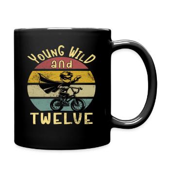 12th Birthday BMX Rider - Full Colour Mug - black - Right