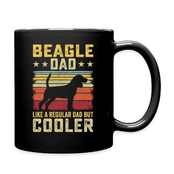 Beagle Dad Like A Regular Dad But Cooler - Tasse einfarbig - Schwarz - Rechts