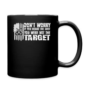 Entendu le coup de feu Jamais la cible Sniper - Mug uni - noir - Droite