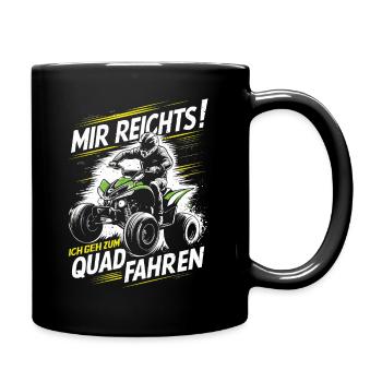 Quadfahrer - Quad - Motorsport - ATV - Tasse einfarbig - Schwarz - Rechts