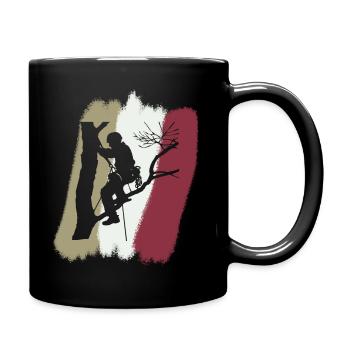 Kletterer Kletteraffe Ausrüstung - Tasse einfarbig - Schwarz - Rechts