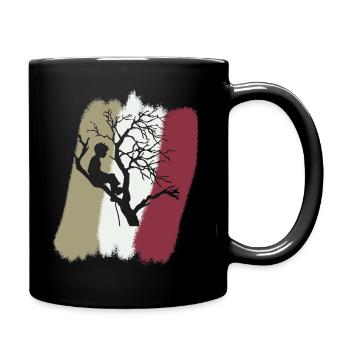 Klettern Aufstieg Kletterer - Tasse einfarbig - Schwarz - Rechts