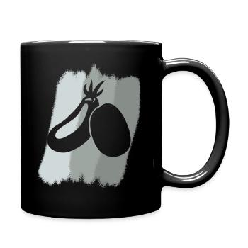 Vegan Bio Pflanzlich - Tasse einfarbig - Schwarz - Rechts