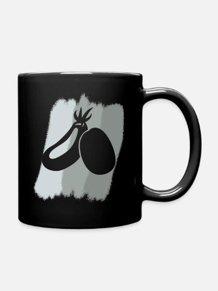 Vegan Bio Pflanzlich - Tasse einfarbig - Schwarz