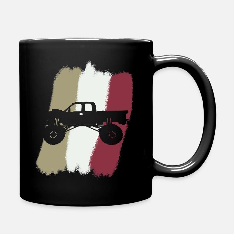 Monstertruck Reifen - Tasse einfarbig - Schwarz