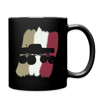 Monster Truck Off-Road Vehicles - Full Colour Mug - black - Right