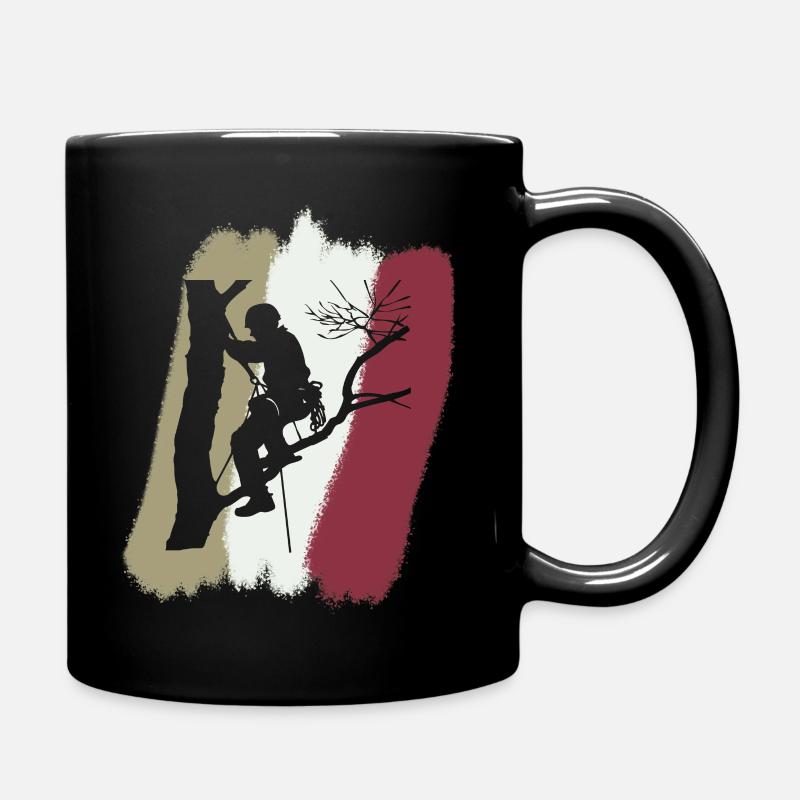 Tree climbing crampons - Full Colour Mug - black