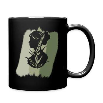 Veganerin Vegan - Tasse einfarbig - Schwarz - Rechts