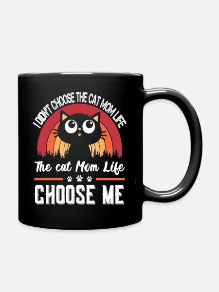 Je n’ai pas choisi le chat maman amoureux des chats - Mug uni - noir