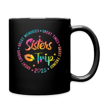 Great Laughs Sisters Trip 2025 - Full Colour Mug - black - Right