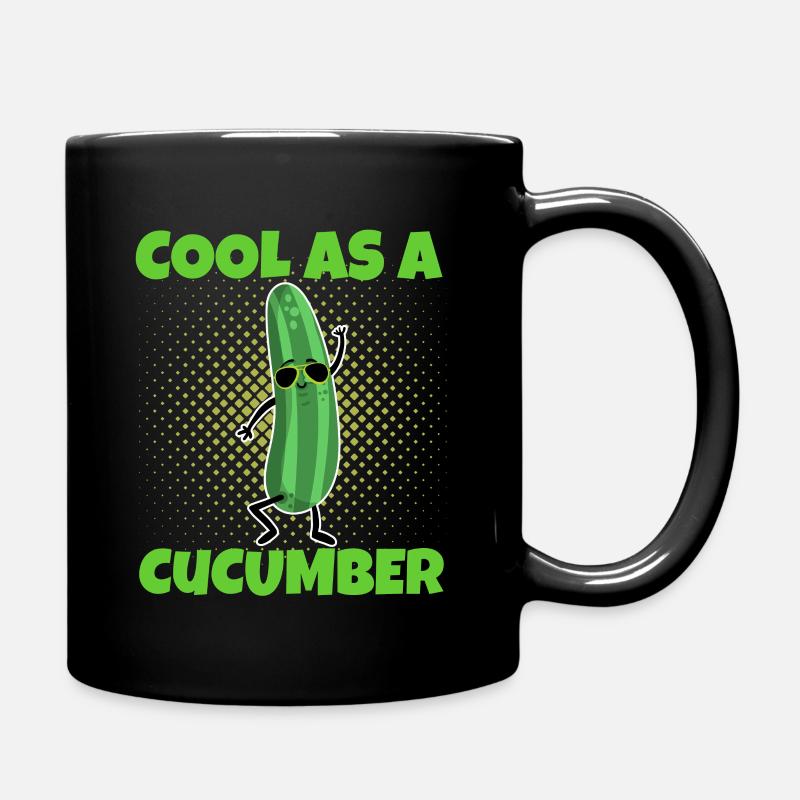 Cool as a cucumber lustiger Spruch - Tasse einfarbig - Schwarz