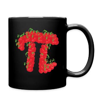 Cherry Pi Day Funny Pie Cherries 314 Science - Tasse einfarbig - Schwarz - Rechts