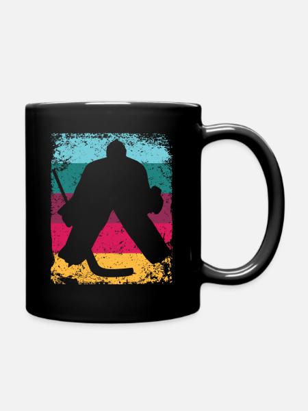 Eishockeyspieler Vintage Eishockey - Tasse einfarbig - Schwarz