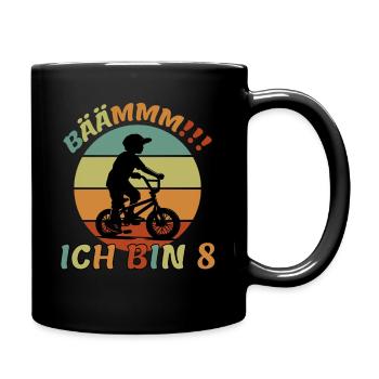 8. Geburtstag Bmx Fahrrad 8 Jahre Geschenk - Tasse einfarbig - Schwarz - Rechts