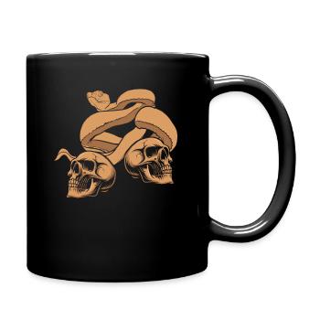 Schlangen - Tasse einfarbig - Schwarz - Rechts