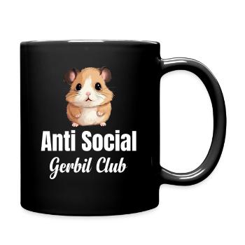 Club antisocial gerbille Ratón écureuil hamster - Mug uni - noir - Droite