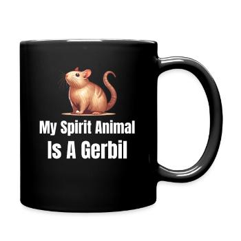 My power animal is a gerbil, a - Full Colour Mug - black - Right