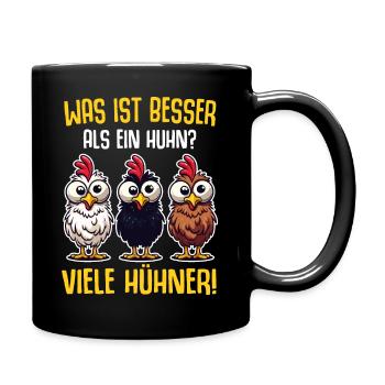 poulet poulets maman grand-mère cadeau dictons - Mug uni - noir - Droite