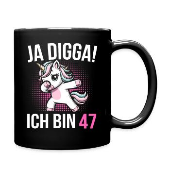 Cadeau Licorne Femme 47e Anniversaire - Mug uni - noir - Droite