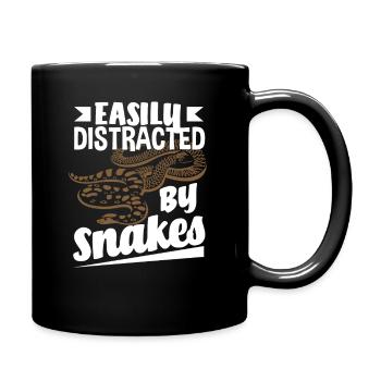 Snake Distracted - Full Colour Mug - black - Right