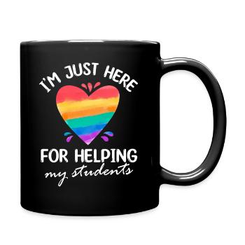 Je suis juste ici pour aider mes élèves Para - Mug uni - noir - Droite