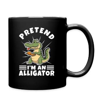 Pretend I'm An Alligator - Full Colour Mug - black - Right