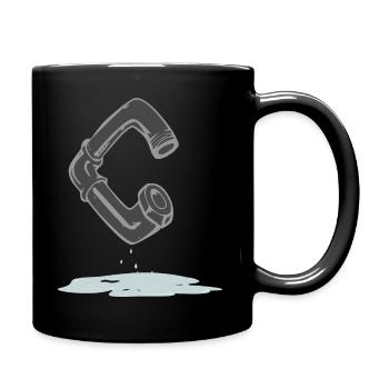 rohr c - Tasse einfarbig - Schwarz - Rechts