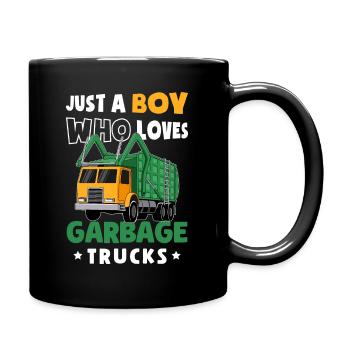 Garbage Man Garbage Can Garbage Truck Garbage Truck Garbage Truck - Full Colour Mug - black - Right