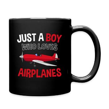 Pilot Pilot Captain Aircraft Aviation - Full Colour Mug - black - Right
