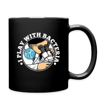 Je joue avec les bactéries - Mug uni - noir - Droite
