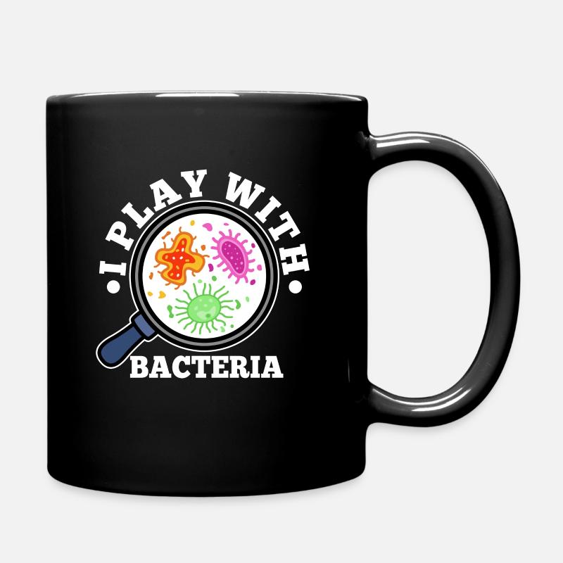 I play with bacteria - Tasse einfarbig - Schwarz