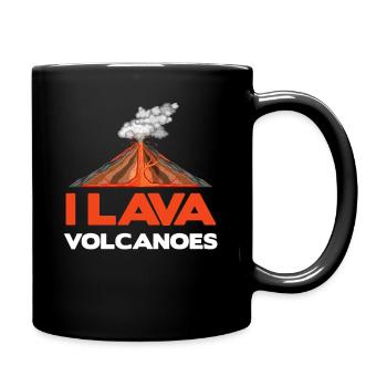 I Lava Volcanoes Volcanologist Geology - Full Colour Mug - black - Right