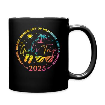 Voyage des filles qui rient à la plage des amis 2025 - Mug uni - noir - Droite