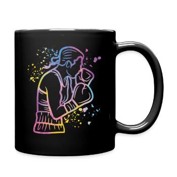 Boxing Fighter Kids Boxing Match Boxer - Full Colour Mug - black - Right