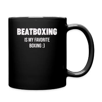 Beatboxing is my favorite box drummer, - Full Colour Mug - black - Right