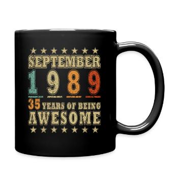 Birthday September 1989 Gift September 1989 - Full Colour Mug - black - Right