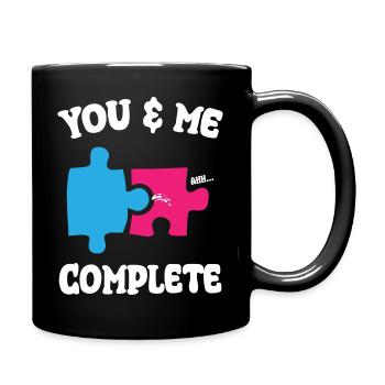 You and Me Complete Funny Puzzle - Full Colour Mug - black - Right