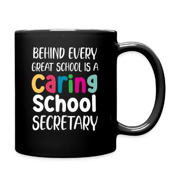 Hinter Jeder Großartigen Schule Steht Ein - Tasse einfarbig - Schwarz - Rechts