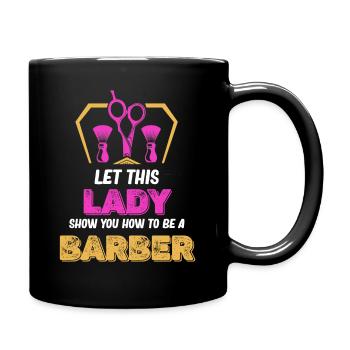 Let this lady show you how to make a - Full Colour Mug - black - Right
