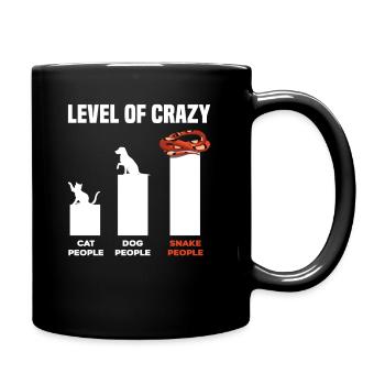 Lustiges Schlangenbesitzer - Tasse einfarbig - Schwarz - Rechts