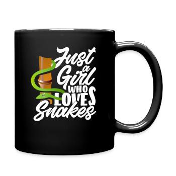 Schlangen Schlangenzüchterin Frau Mädchen - Tasse einfarbig - Schwarz - Rechts