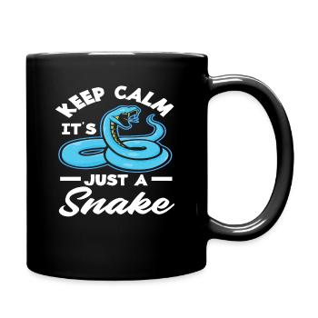 Schlange Tier Haustier Schlangen - Tasse einfarbig - Schwarz - Rechts