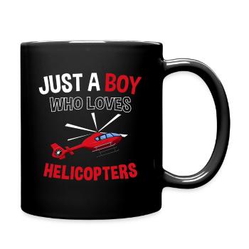 Helicopter Helicopter Rescue Pilot Pilot - Full Colour Mug - black - Right