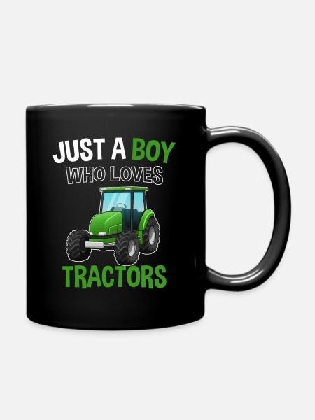 Landwirt Trecker Bauernhof Farmer Traktor - Tasse einfarbig - Schwarz