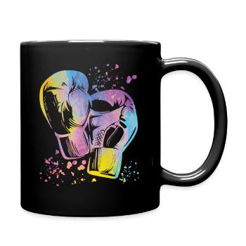 Boxen Kämpfer Kinder Boxen Match Boxer - Tasse einfarbig - Schwarz - Rechts