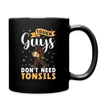 Les gars n’ont pas besoin d’amandes ! Chirurgie des amygdales - Mug uni - noir - Droite