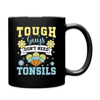 Les gars n’ont pas besoin d’amandes ! Chirurgie des amygdales - Mug uni - noir - Droite